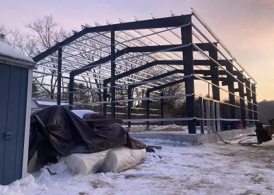 The shell of our new building is almost complete.